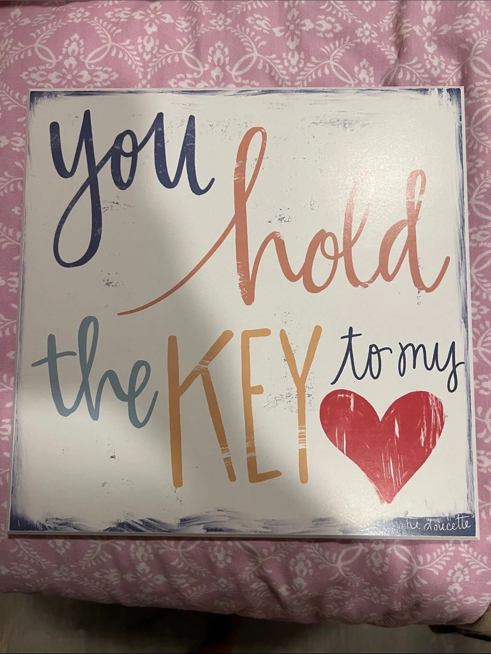 You Hold the Key Heart Wall Art - Multicolor